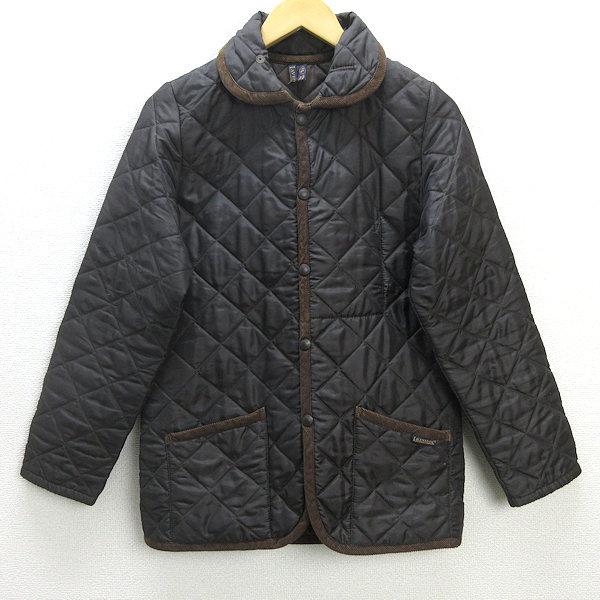 Q□イギリス製□ラベンハム/LAVENHAM キルティングジャケット□こげ茶  