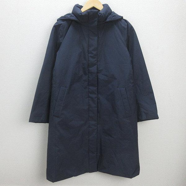 Q□ユニクロ/UNIQLO ハイブリッドダウンコート 212-429461□紺 