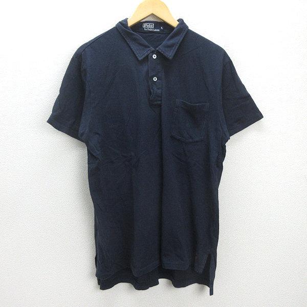 未使用タグ付 ポロラルフローレン 半袖ポロシャツ L ネイビー コットン100% POLO RALPH LAUREN（ポロ・ラルフローレン） （ネコポス配送） ポロ