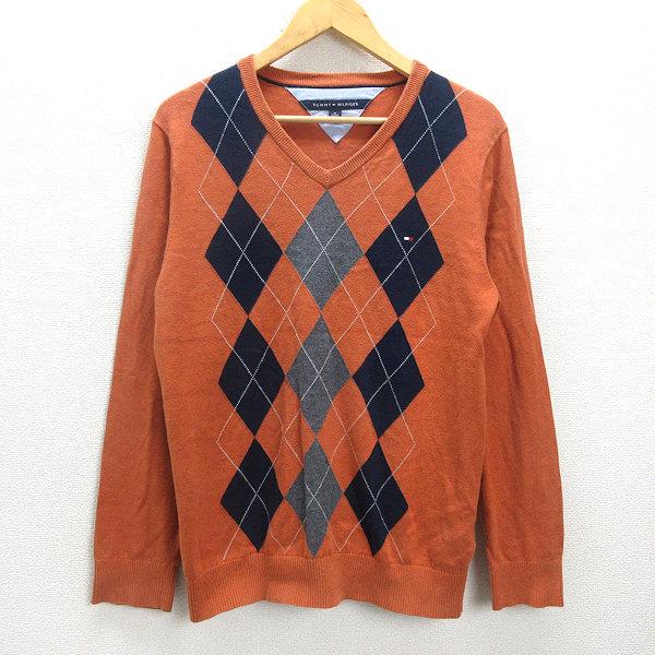D□トミーヒルフィガー/TOMMY HILFIGER アーガイル柄ニット セーター 