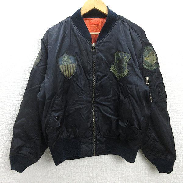 ／値下げ／エアアジア記念ジャケット H□M.H.O ZONE SERIES U.S.AIR FORCE ワッペン付き MA-1