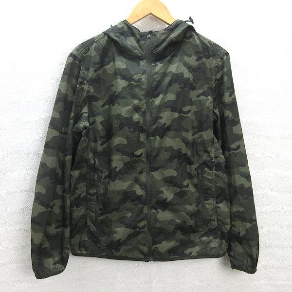 G□ユニクロ/UNIQLO ライトポケットダブルパーカー/迷彩 311-157245【L