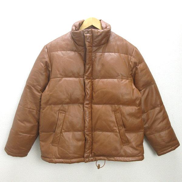 H□ライトオン/Right-on 豚革 ピッグレザーダウンジャケット【M】茶