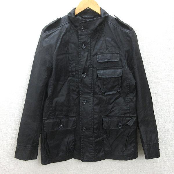 Q□ユニクロ/UNIQLO COATED CLOTH M-65ミリタリージャケット□黒