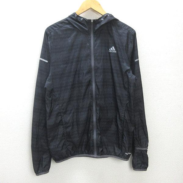 G□アディダス/adidas ナイロンジャケット/スポーツウェア【L】黒 