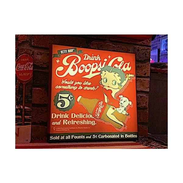 xeB ObY AJG LED Canvas Light BOX COLA Ɩ Cg ԐڏƖ Ŕ X K[W fBXvC xeBEu[v Betty Boop