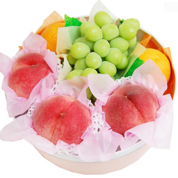 シャインマスカット入り ASSORTMENT PINK A 桃 ぶどう オレンジ フルーツセット ギフト お中元