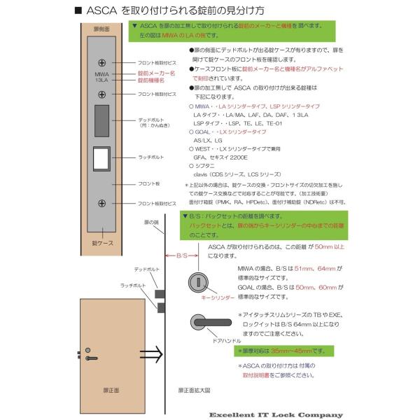 ロックダイナミクス Asca アスカ 暗証番号 Icカード テンキー 電子錠 後付 電子鍵 Zssu05xw0v 生活住救便グループ