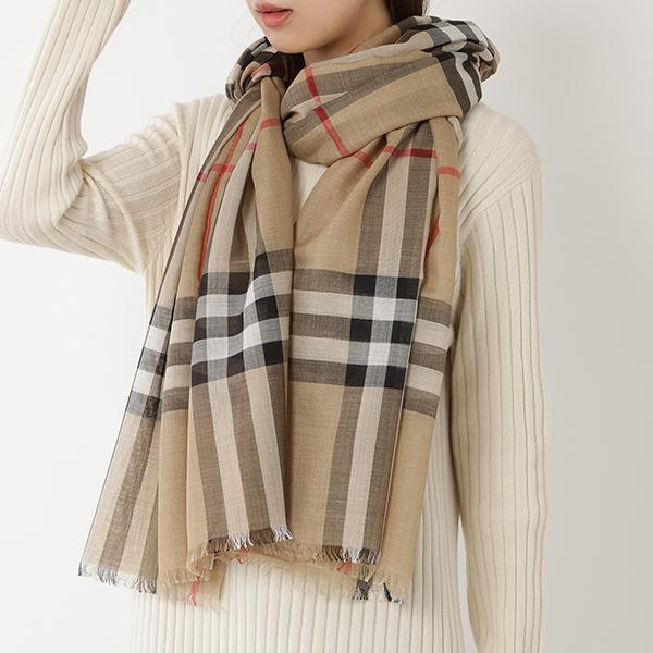 バーバリー マフラー メンズ レディース ジャイアントチェック ライトウェイトチェック 2 70cm ウール シルク スカーフ Burberry 026 026 １ One 通販 Yahoo ショッピング