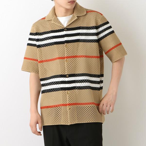 返品OK】バーバリー 半袖シャツ ベージュ メンズ BURBERRY 8050268