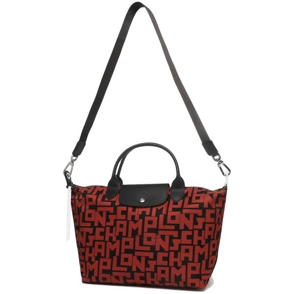 新素材新作 ロンシャン トートバッグ ショルダーバッグ レディース Longchamp 1515 412 C09 ブラック レッド 対応 21人気特価
