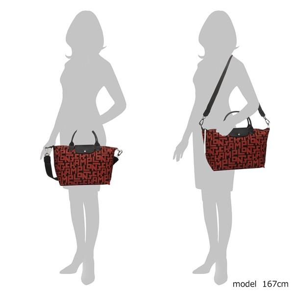 新素材新作 ロンシャン トートバッグ ショルダーバッグ レディース Longchamp 1515 412 C09 ブラック レッド 対応 21人気特価