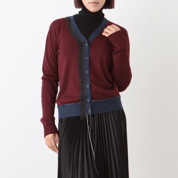 返品OK】メゾンマルジェラ トップス 長袖ニット カーディガン ネイビー