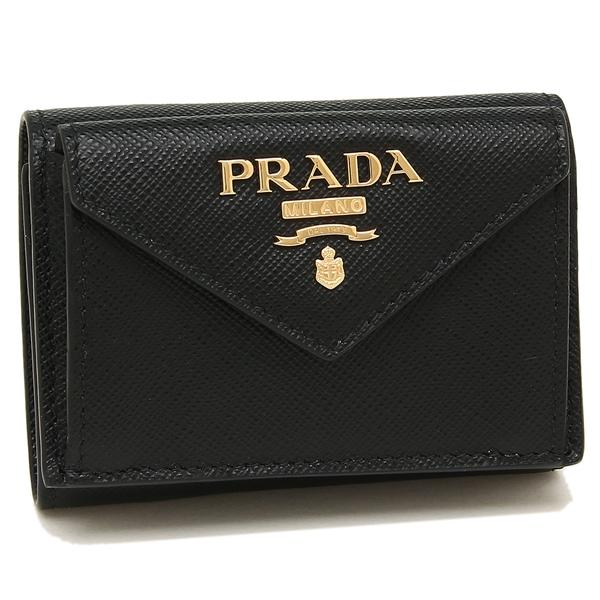 プラダ 折財布 レディース PRADA 1MH021 QWA F0002 ブラック :pr