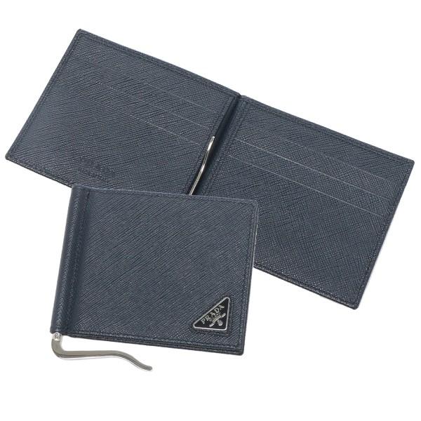 返品OK】プラダ 折り財布 メンズ サフィアーノ マネークリップ カード