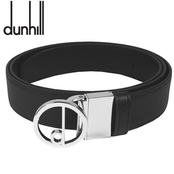 dunhill ダンヒル ベルト メンズ ブランド 本革 型押し ブラック 艶 