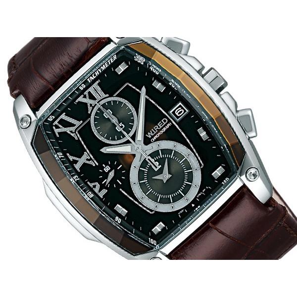 Seiko Wired Reflection リフレクション トノー型クロノグラフ メンズ腕時計 ブラウン レザーベルト Agav039 正規品 Agav039 1more 通販 Yahoo ショッピング