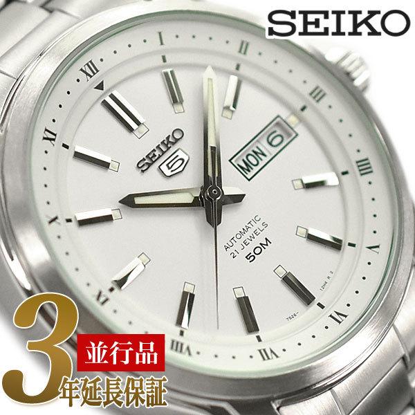 SEIKO 逆輸入セイコー メンズ メカニカル 自動巻 腕時計 ホワイト 5  