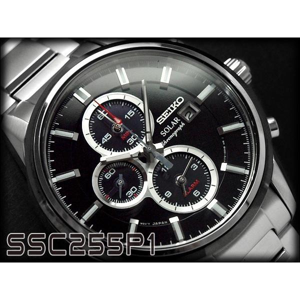 逆輸入SEIKO セイコー ソーラー クロノグラフ メンズ 腕時計 SSC255P1