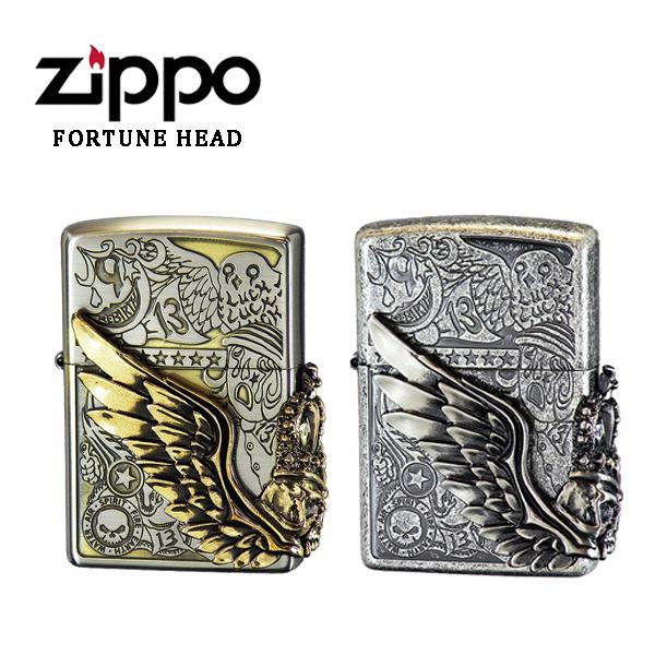 ジッポー フォーチュンヘッド ライター ZIPPO 三面連続加工 メタル Ni＆BSコンビネーション古美/SVイブシバレル ZIP-FORTUNEHEAD