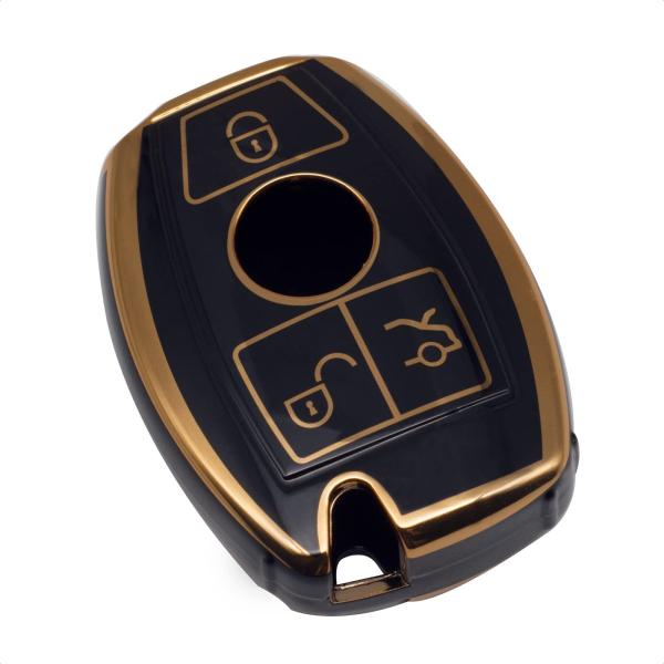 SK CUSTOM ホワイト TPU スマートキーフォブケース 保護カバー Benz A B C CLA CLS E G GL G 並行輸入品