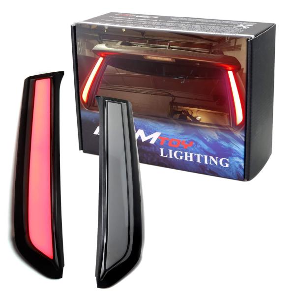 【並行輸入品】 iJDMTOY Smoked Lens Full LED Rear Window Pillar Vertical Fit Tai