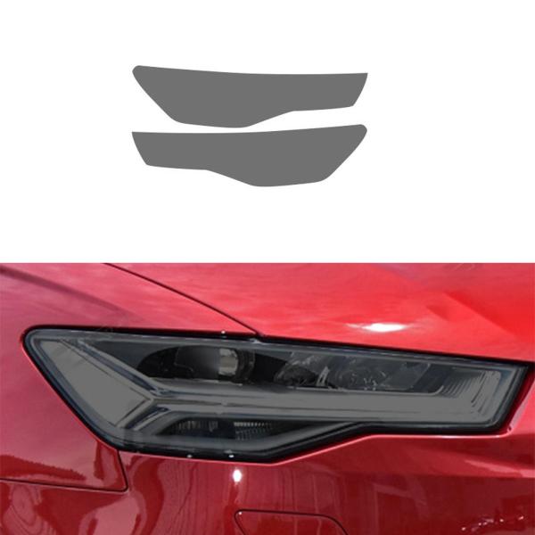 OZEQO 2 個車のヘッドライト保護フィルム スモークブラック