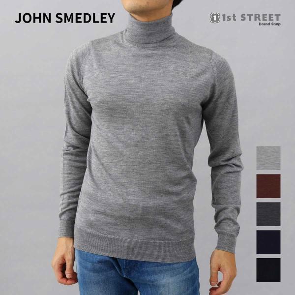 新品未使用　ジョンスメドレー タートル　チャコール　サイズL JOHN SMEDLEY ジョンスメドレー レディース タートルネック長袖