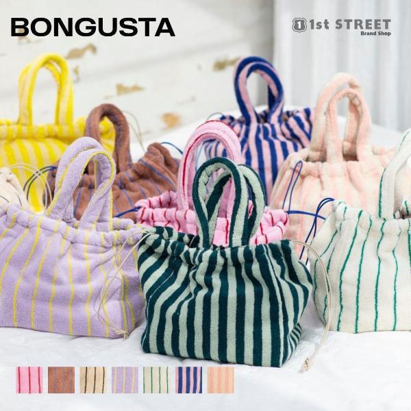 ボングスタ BONGUSTA ハンドバッグ バッグ スモール 巾着 ストライプ ボーダー NARAM HANDBAG SMALL レディース