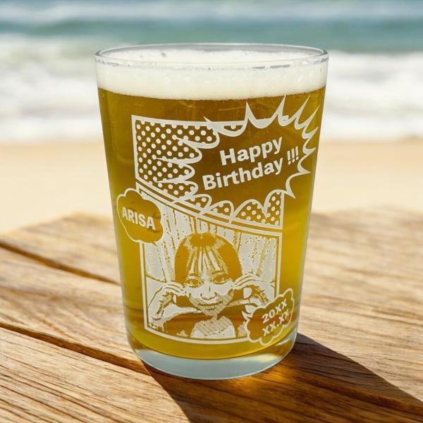 【名入れ・似顔絵 彫刻グラス】 タンブラー500ml コミックデザイン 誕生日プレゼント お祝い コミック アニメ