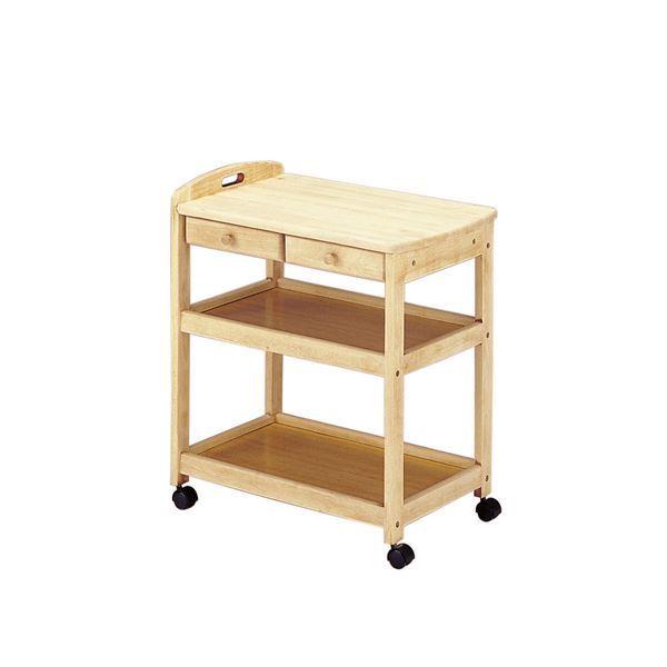 送料無料 】キッチンワゴン/キッチン収納 〔ナチュラル〕 幅625×奥行