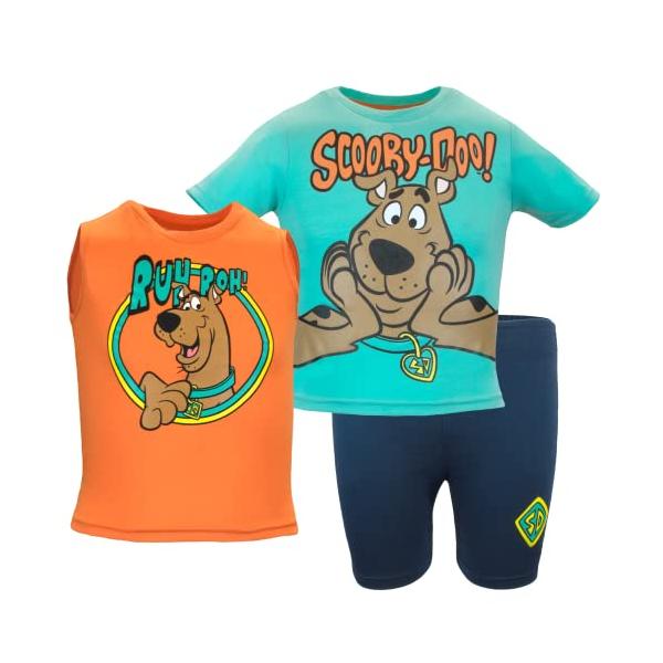 Warner Brothers Boys Scooby Doo Ruh Roh! 3 Piece T-Shirt Tank Top Short Set