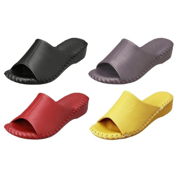 「母の日」「プレゼント」「ギフト」フィット感抜群！落ち着いたカラーでしっかりしているので事務所履きにも最適。【カラー】ブラック・パープル・レッド・イエロー【サイズ】S/M/LＳ：22〜22.5cm Ｍ：23〜23.5cm Ｌ：24〜24.5...