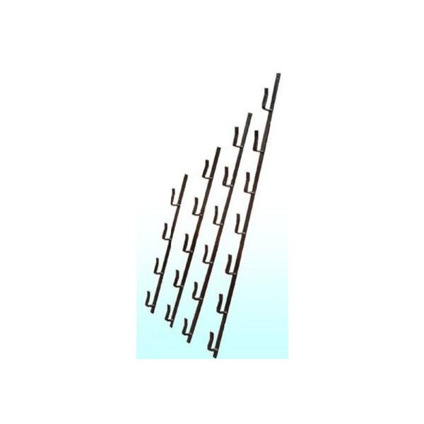 鈴文 鉄 十手型金具 6段 1100mm (4尺) 10本入 本州以外へは追加送料