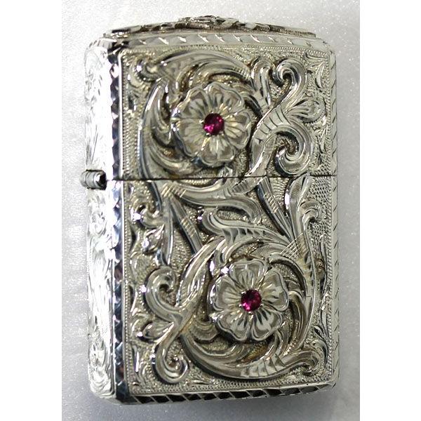 ZIPPO ジッポ ライター アーマー スターリングシルバー KUBOTA ルビー 