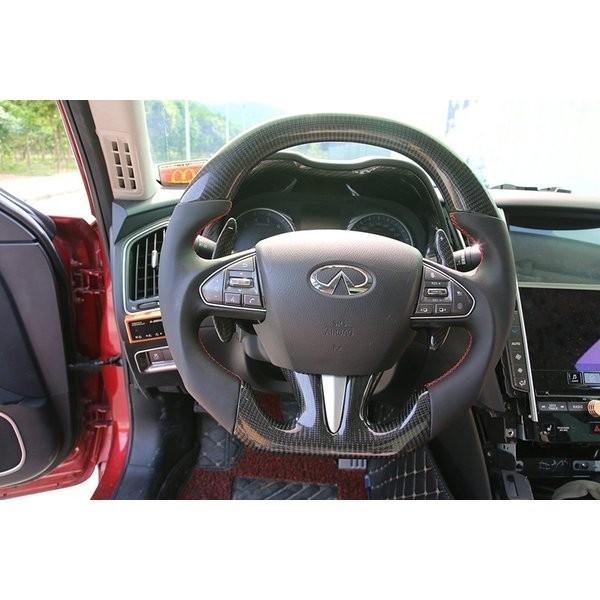 V37 カスタム パーツ ニッサン 0gt ステアリング アクセサリー アクセサリー 用品 350gt V37 用品 Skyline リアルカーボン スカイライン ステアリング Ns106 24store0321a Ns106 24store
