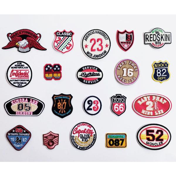 ワッペン アイロン 大量 20枚セット アメカジ ポップ L : まんぞく