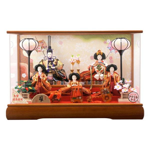 ひな人形 狭山清玉 雛人形 ケース飾り 五人飾り : 人形屋ホンポ