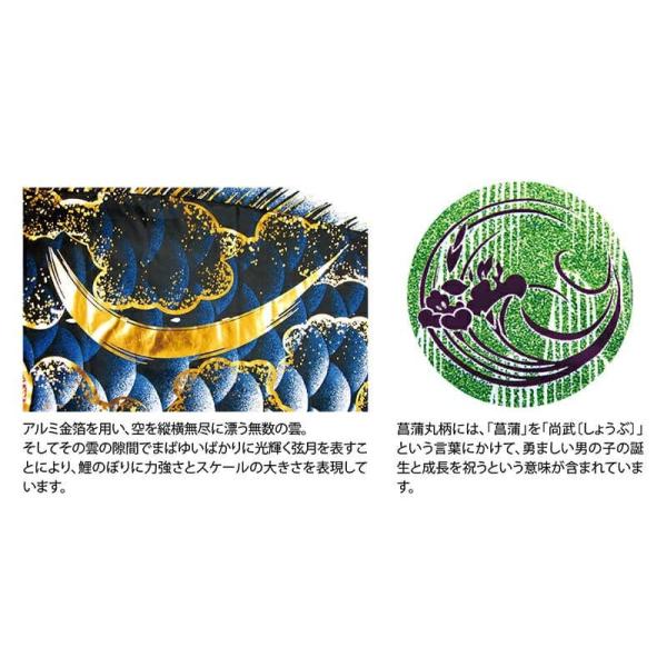 鯉のぼり徳永鯉徳永鯉こいのぼりベランダ用鯉のぼり2m 豪ポリエステルシルキーブライト家紋 名入れ可能ベランダ用スタンドセット水袋金彩弦月之鯉撥水加工