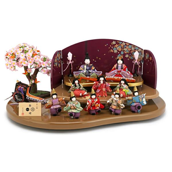 木目込み　雛人形　祭遊 公式】木目込み雛人形 優 - ゆう - 14号 五人飾り/ひととえ