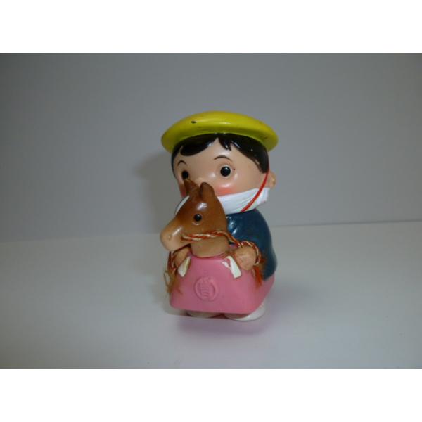 昭和レトロ 青森銀行 青銀アッちゃん貯金箱 南部駒おどり（ピンク）(1