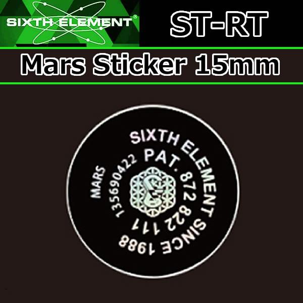 SIXTH-ELEMENT/シックスエレメント　ST-RT Mars Sticker 直径15mm　 パソコン、スマホ、タブレット、モバイルバッテリーの背面などに貼る