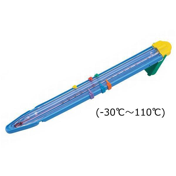 ◆土に差しても温度計が割れないカバー付。◆温度差が一目でわかる6色スライド式指標。◆温度計の出し入れが簡単なワンタッチキャップ。◇測定範囲：-30℃〜110℃◇サイズ：棒温度計(φ6×300mm)　本体(37×325×20mm)◇材質：プラ...