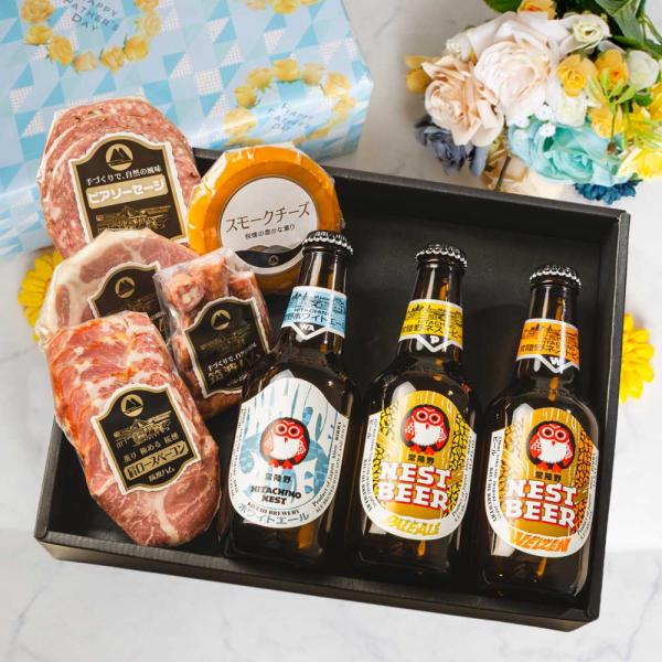 父の日 常陸野ネストビール ギフトセット こはく 筑波ハム 木内酒造 ビール ハム ソーセージ 茨城県 特産品 酒 詰め合わせ 贈り物 感謝 気持ち 2026 プレゼント