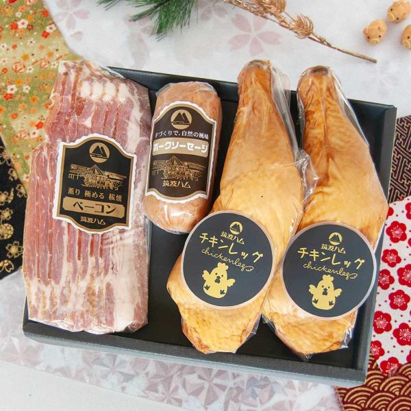 お歳暮 チキンレッグ ギフトセット ぎんか 筑波ハム 土日出荷可能 御礼 お祝 内祝 誕生日 高級ハム 茨城県 特産品 肉 御歳暮 チキンレッグ 冬ギフト 骨付き