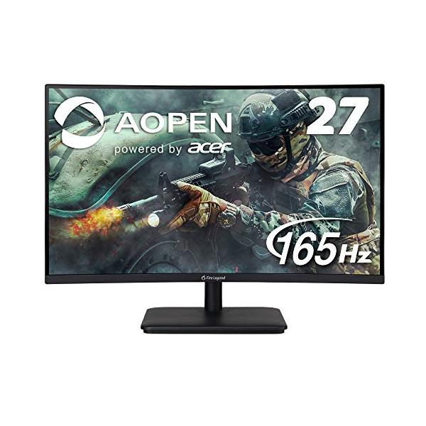 AOPEN ゲーミングモニター 湾曲 曲面 27HC5RPbiipx 27インチ 165Hz 5ms VA フルHD PS4 FPS向き HDMI×2