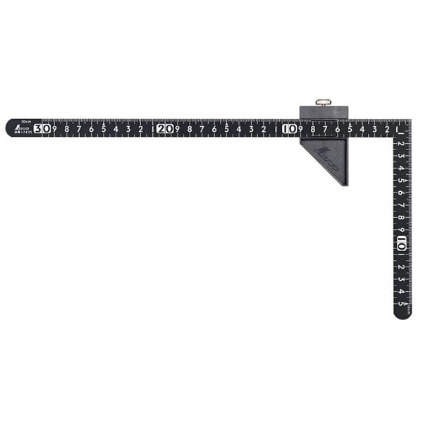 他サイト： シンワ 12442 曲尺小型 サンデーカーペンター 30x15cm 表裏同目 ストッパー付 。の商品画像