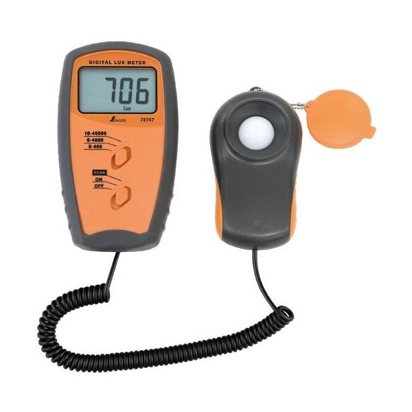 シンワ測定デジタル照度計 セパレート式製品コード：78747■特長・セパレート式なので、液晶表示を見ながら受光部を光源に向けることができ、最適な位置での測定が可能です。・測定レンジ切替スイッチで、測定範囲を3段階に切り替えることができます。...