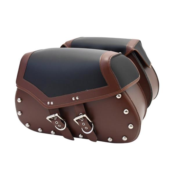 バイク用 サドルバッグ サイドバッグ レザーバッグ 左右セット