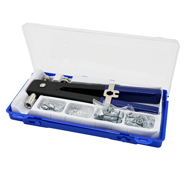 ハンドリベッターセット 86セット M3/M4/M5/M6/M8 ネジ付き ナッター ハンドリベッター リベッター ブラインドリベットナット